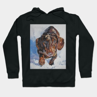 Dachshund Fine Art Painting Hoodie